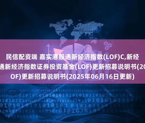 民信配资端 嘉实港股通新经济指数(LOF)C,新经济HK: 嘉实恒生港股通新经济指数证券投资基金(LOF)更新招募说明书(2025年06月16日更新)